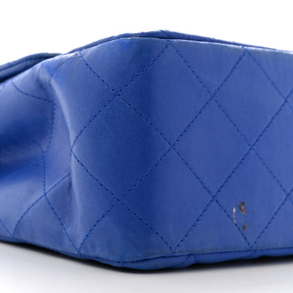 Chanel Lambskin Quilted Jumbo Single Flap Blue 9 of 17