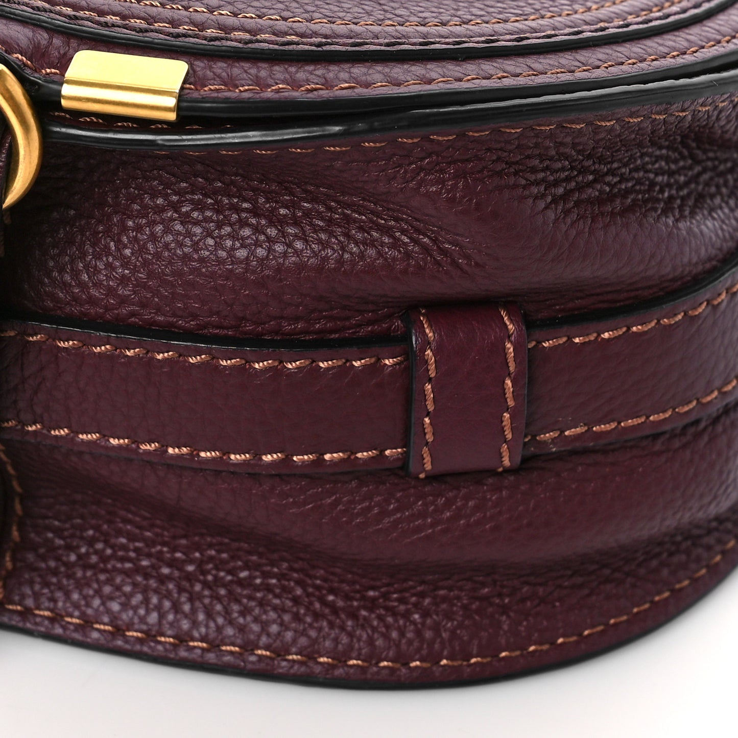 Calfskin Mini Marcie Round Crossbody Bag Wild Purple