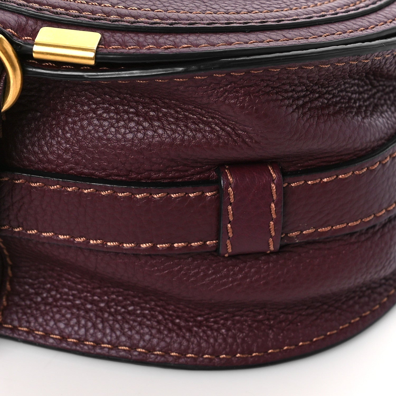 Chloe Calfskin Mini Marcie Round Crossbody Bag Wild Purple 8 of 9
