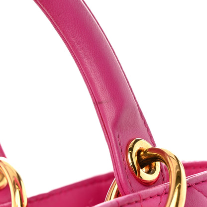Christian Dior Lambskin Cannage Medium Lady Dior Pink 30 of 30