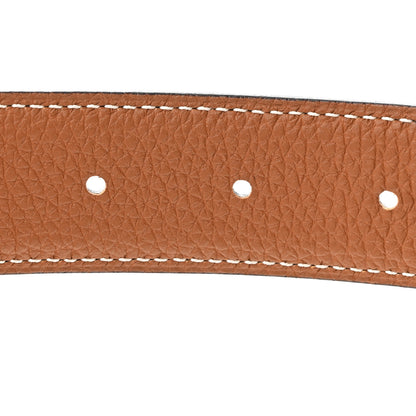 Hermes Box Togo 32mm H Belt 95 38 Black Gold 5 of 5