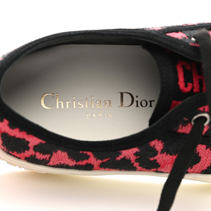 Christian Dior Cotton Mizza Embroidered Walk'N'Dior Low Top Sneakers 36.5 Red Multicolor 6 of 10
