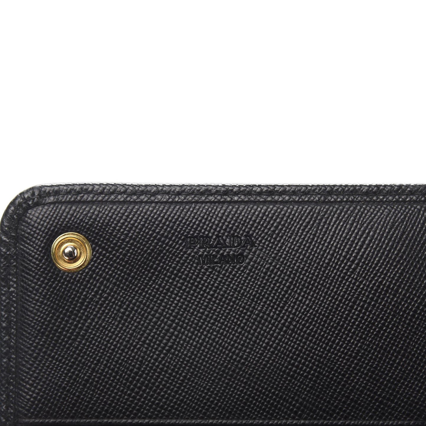 Saffiano Metal Continental Flap Wallet Black