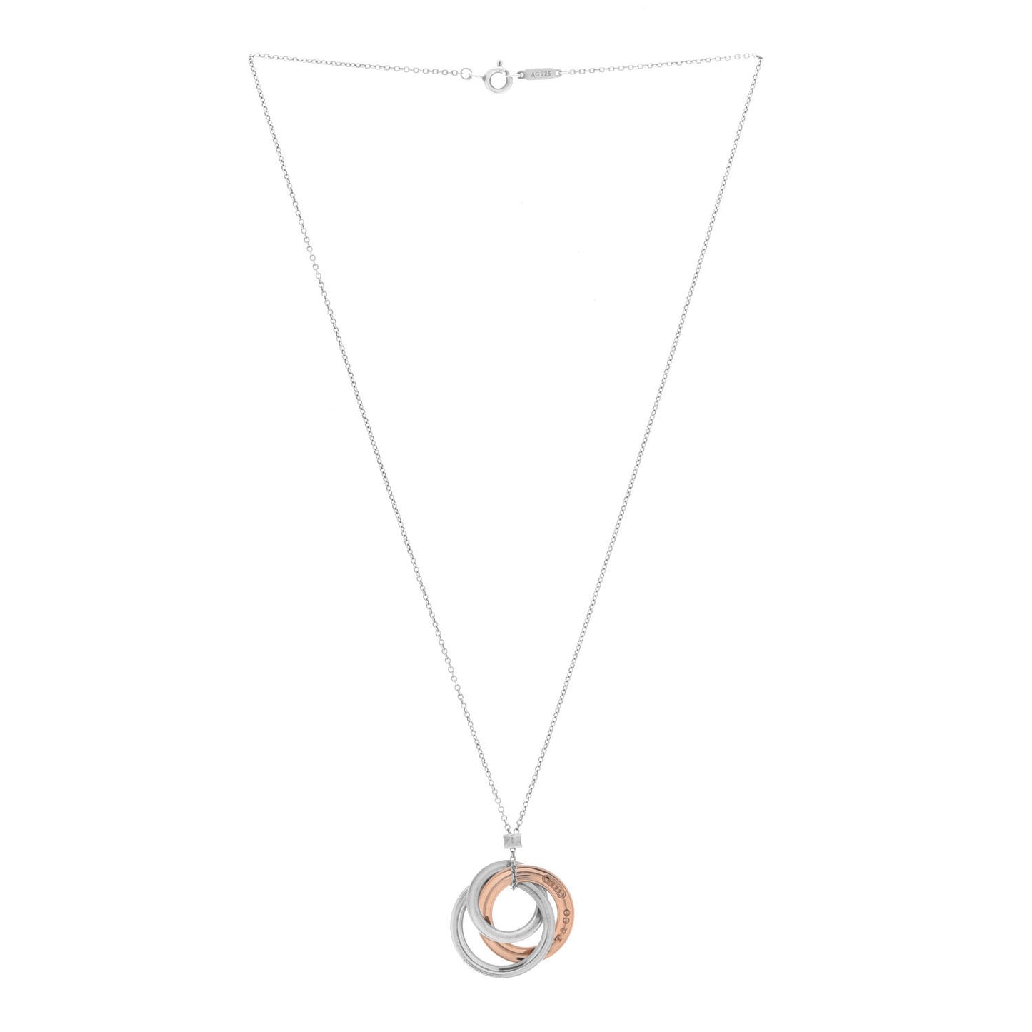 Sterling Silver Rubedo 1837 Circles Pendant Necklace