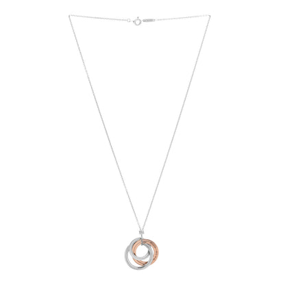 Tiffany Sterling Silver Rubedo 1837 Circles Pendant Necklace 3 of 6