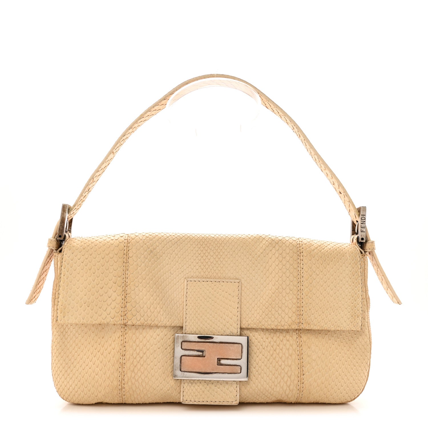 Fendi Snakeskin Baguette Light Beige 1 of 16