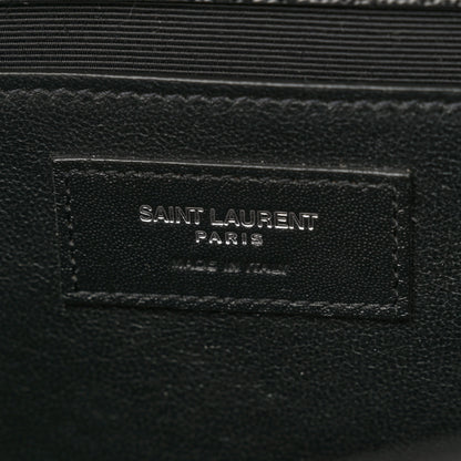 Saint Laurent Grain De Poudre Medium Classic Monogram Kate Satchel Black 6 of 10