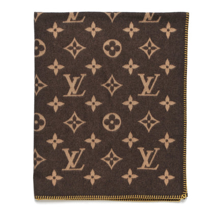 Louis Vuitton Wool Cashmere Monogram Blanket Marron 1 of 4