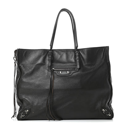 Balenciaga Veau Papier A4 Zip Around Tote Coffee 1 of 17