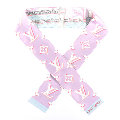 Louis Vuitton Silk Monogram Escale Perfect Match Bandeau Bleu Rose 1 of 3