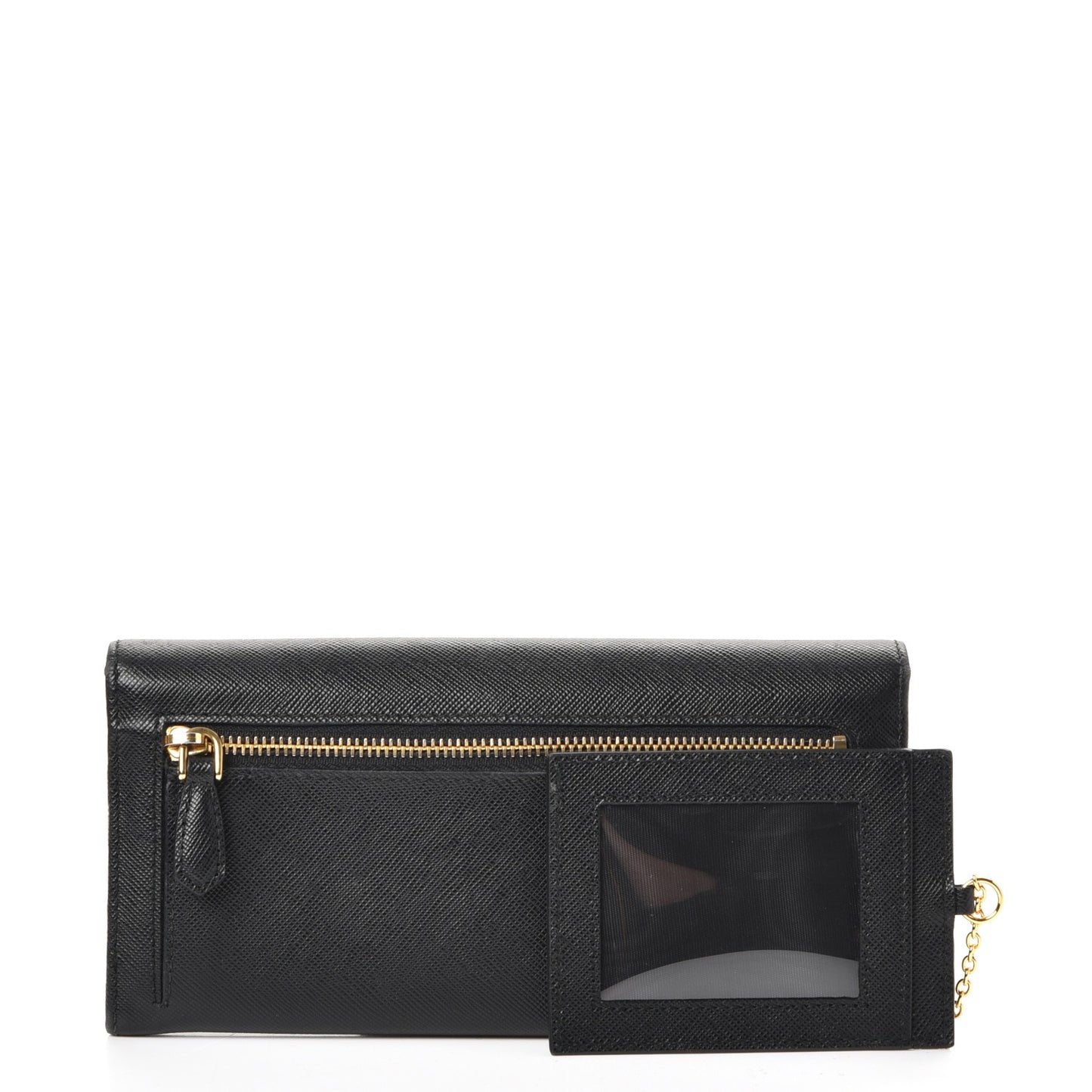 Saffiano Bow Continental Wallet Nero Black