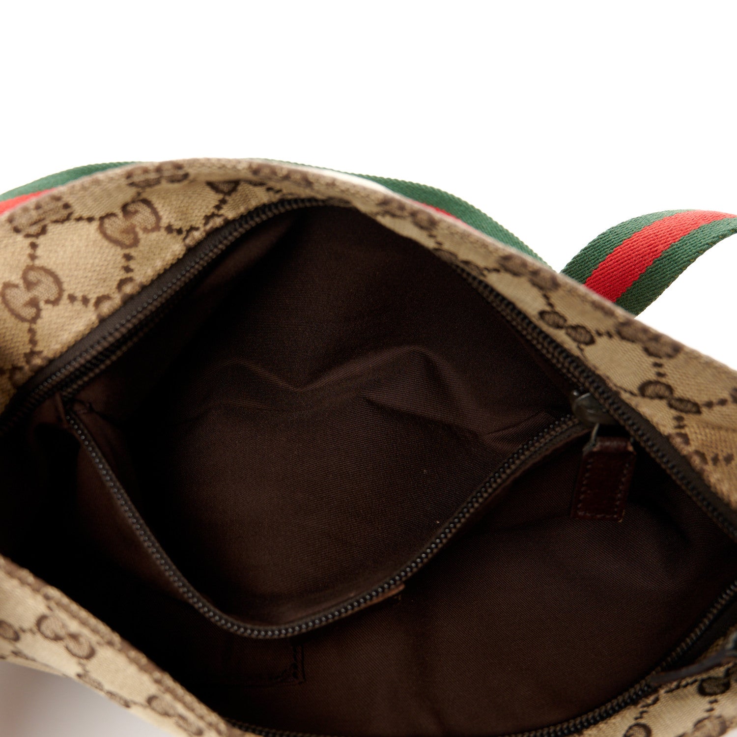 Gucci Monogram Web Small Flat Messenger Crossbody Dark Brown 8 of 13