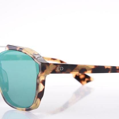 Christian Dior Abstract Square Mirrored Sunglasses Spotted Havana Green 5 of 8