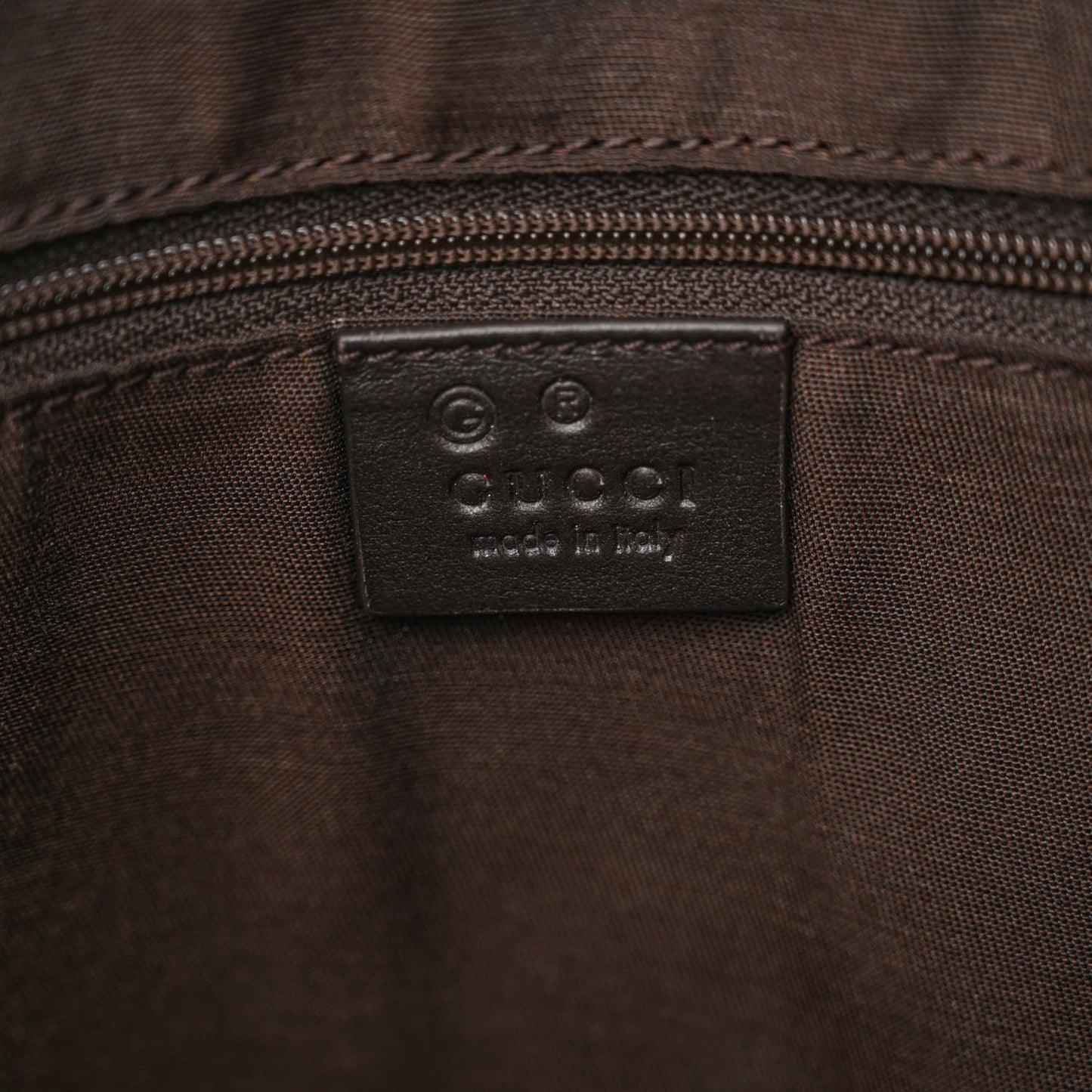 Guccissima Large GG Charm Convertible Dome Satchel Dark Brown