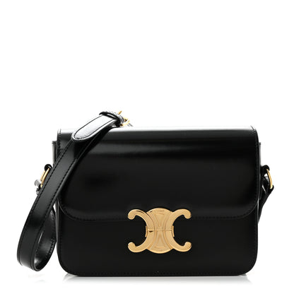 Celine Shiny Calfskin Teen Triomphe Black 1 of 12