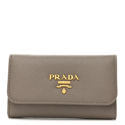 Prada Saffiano Fiocco 6 Key Holder Argilla 1 of 9
