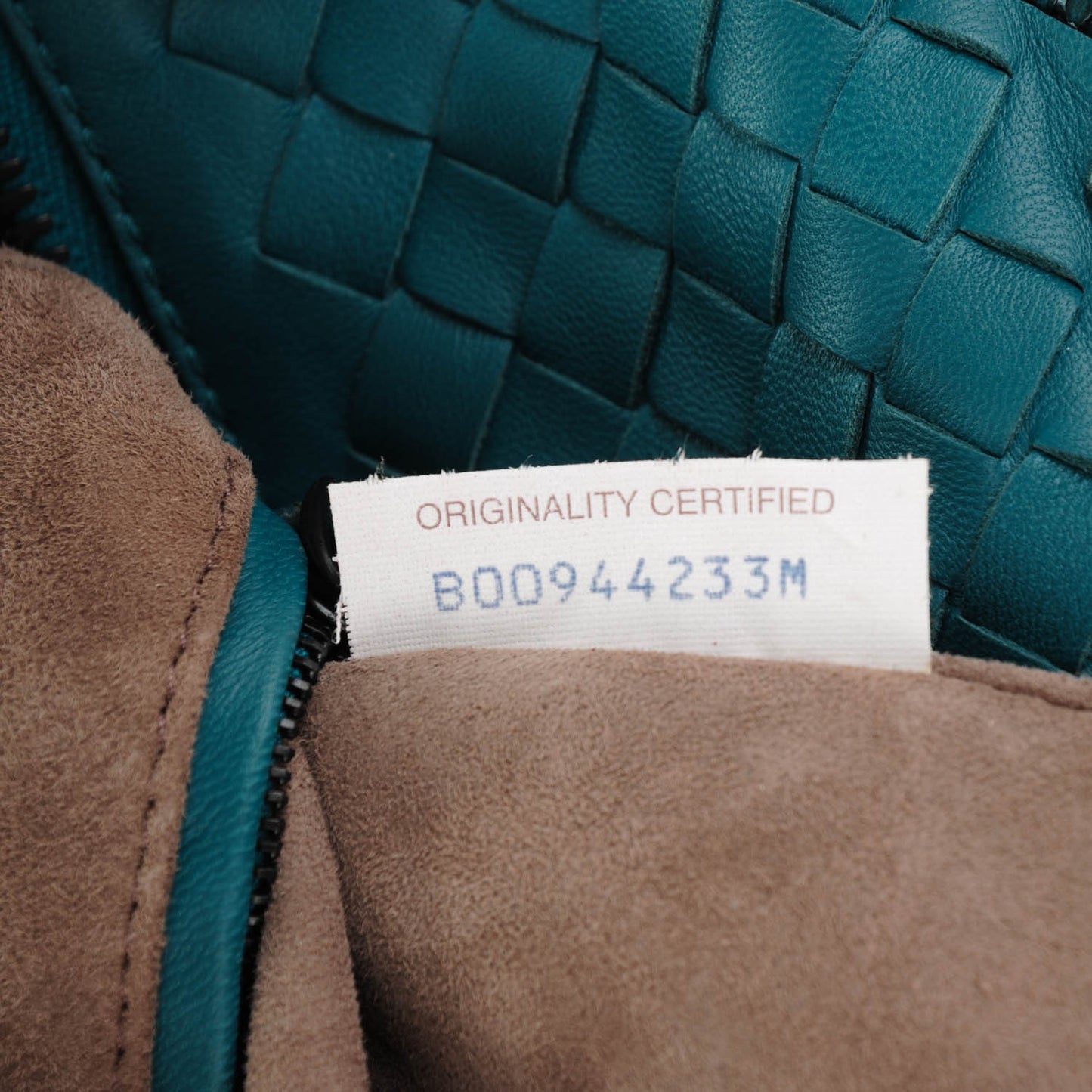 Nappa Intrecciato Ayers Brick Tote Teal