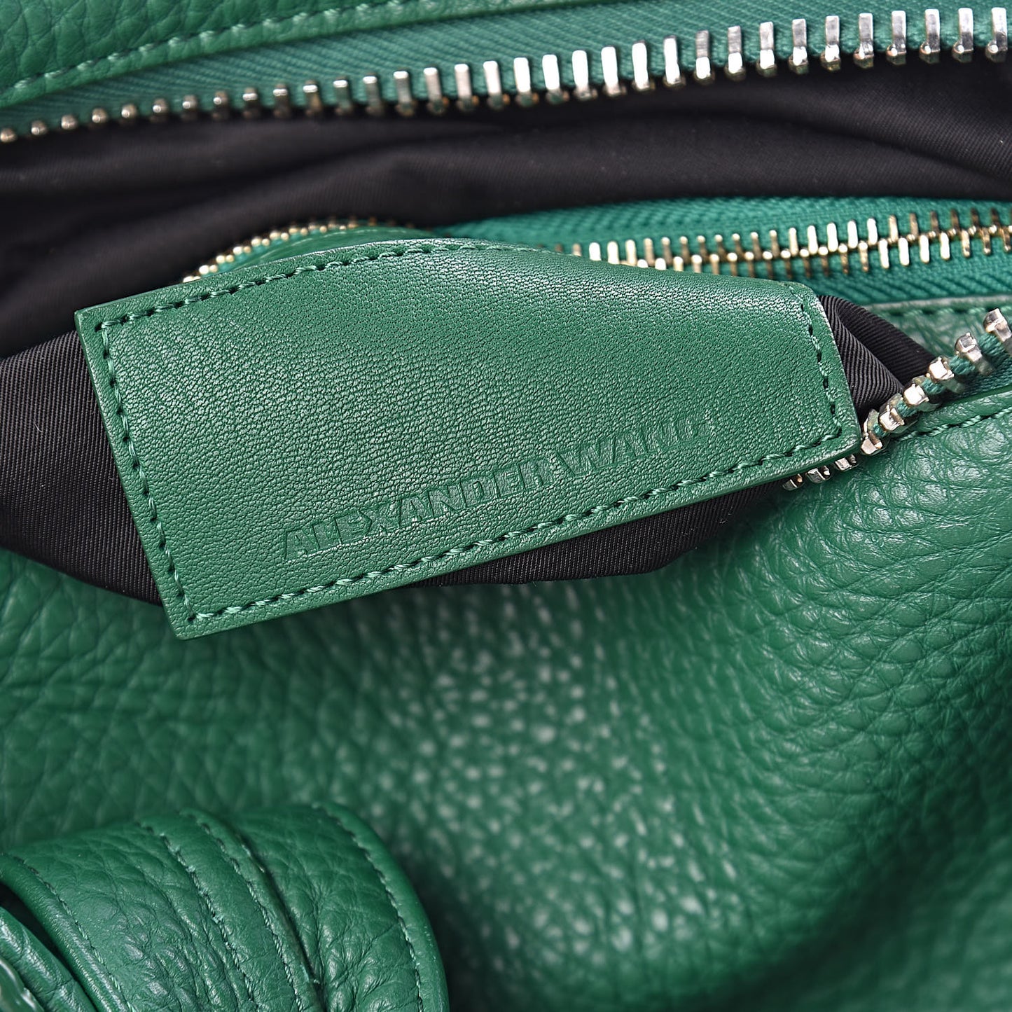 Pebbled Lambskin Rocco Vine Rhodium Hardware