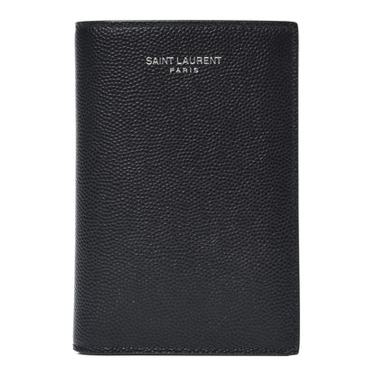 Saint Laurent Grain De Poudre Credit Card Wallet Black 1 of 7