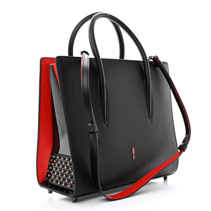 Christian Louboutin Calfskin Empire Patent Studded Medium Paloma Black 3 of 11
