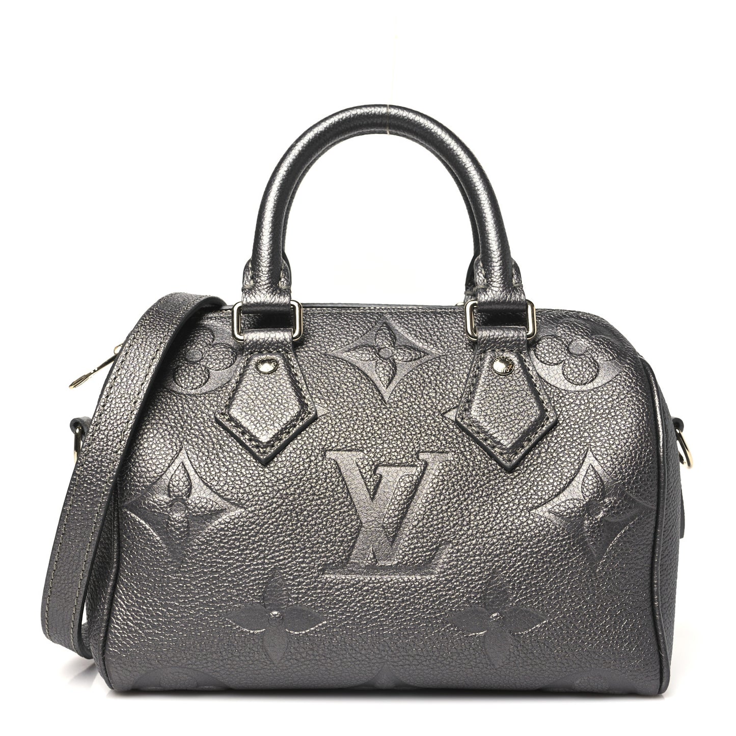 Shimmery Empreinte Monogram Giant Speedy Bandouliere 20 Gun Metal