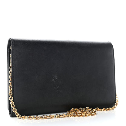 Saint Laurent Calfskin Monogram Belle de Jour Chain Clutch Black 3 of 12