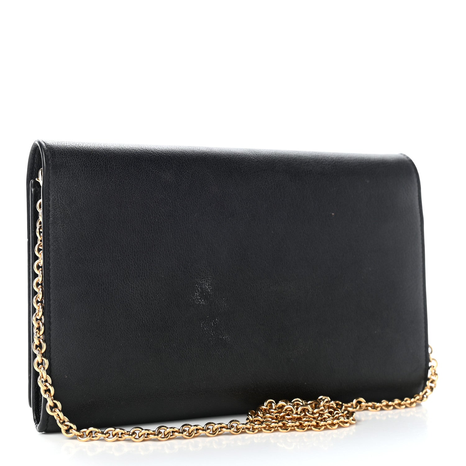 Saint Laurent Calfskin Monogram Belle de Jour Chain Clutch Black 2 of 19