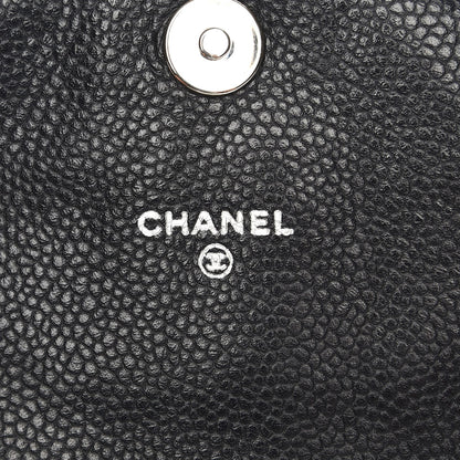 Chanel Caviar Half Moon Wallet On Chain WOC Black 6 of 8