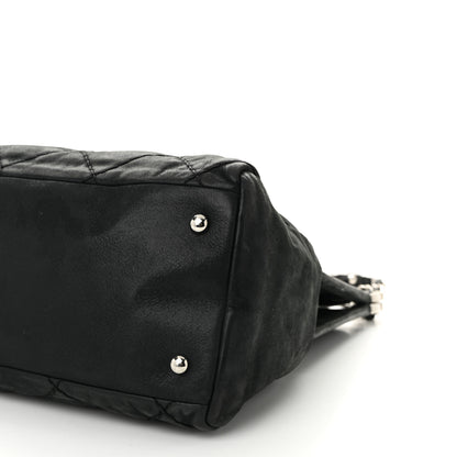 Chanel Iridescent Calfskin Quilted Small Sea Hit Tote Black 9 of 10