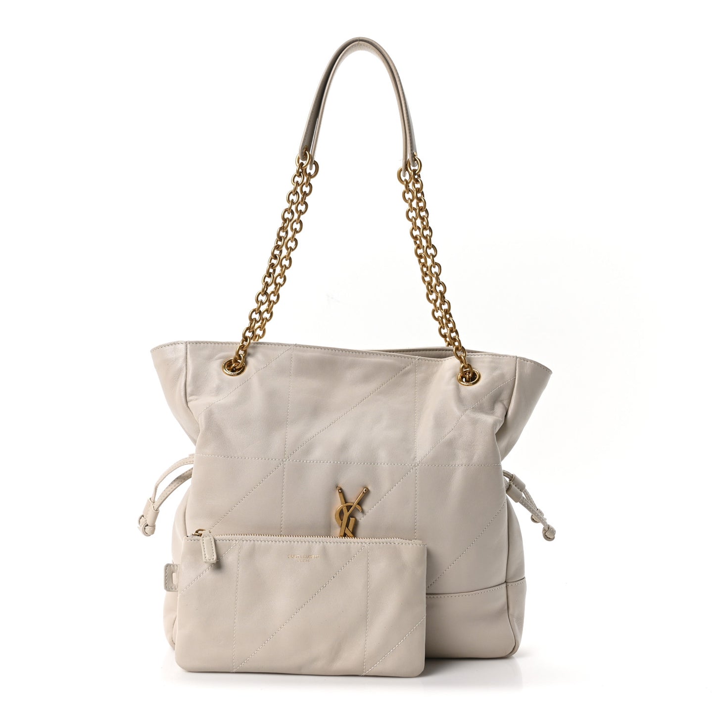 Lambskin Small Jamie Shopping Tote Creme Soft