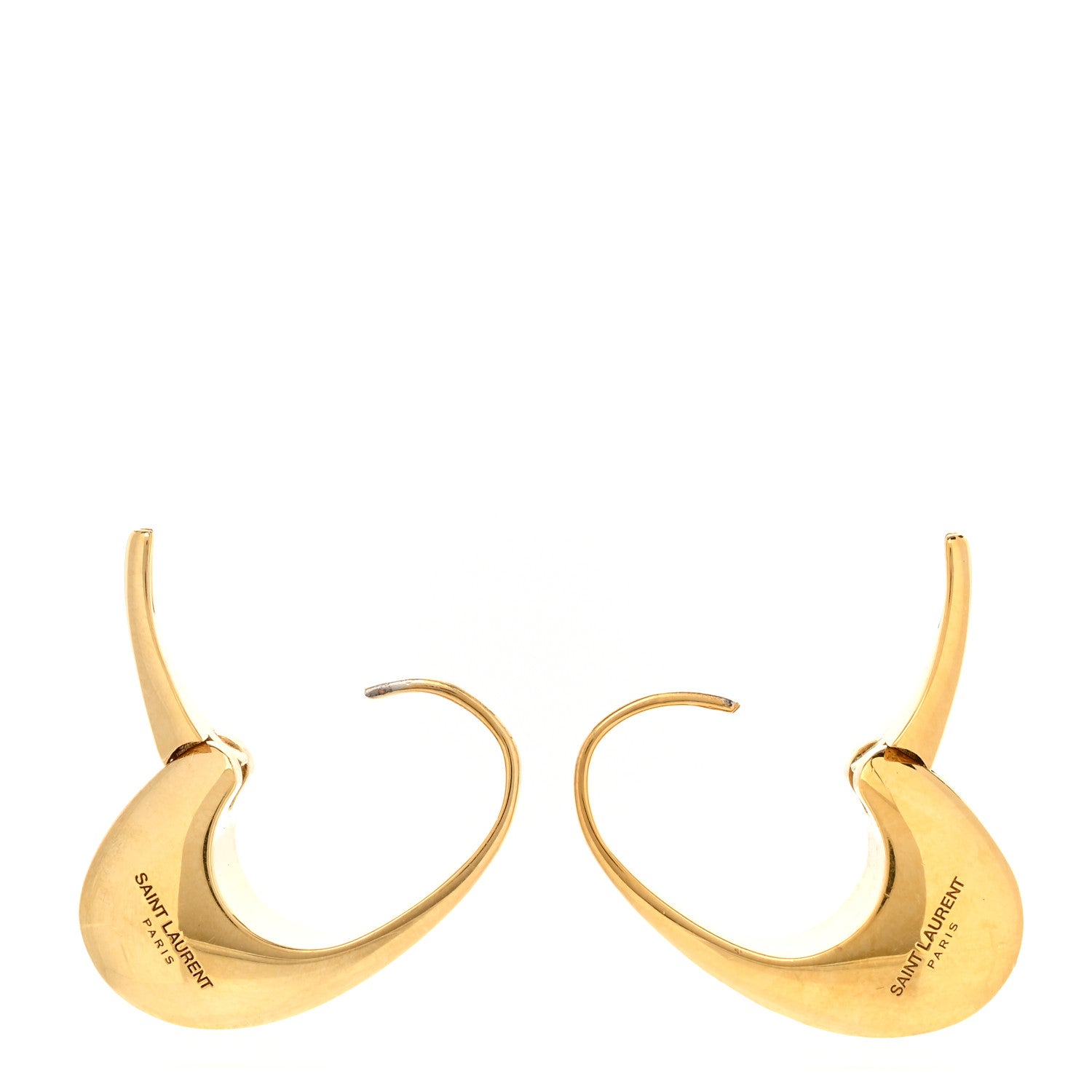 Saint Laurent Arty Hoop Earrings Gold 3 of 4
