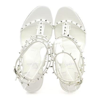Christian Louboutin Nappa Bombina Spikes 100 Sandals 37.5 White 2 of 14