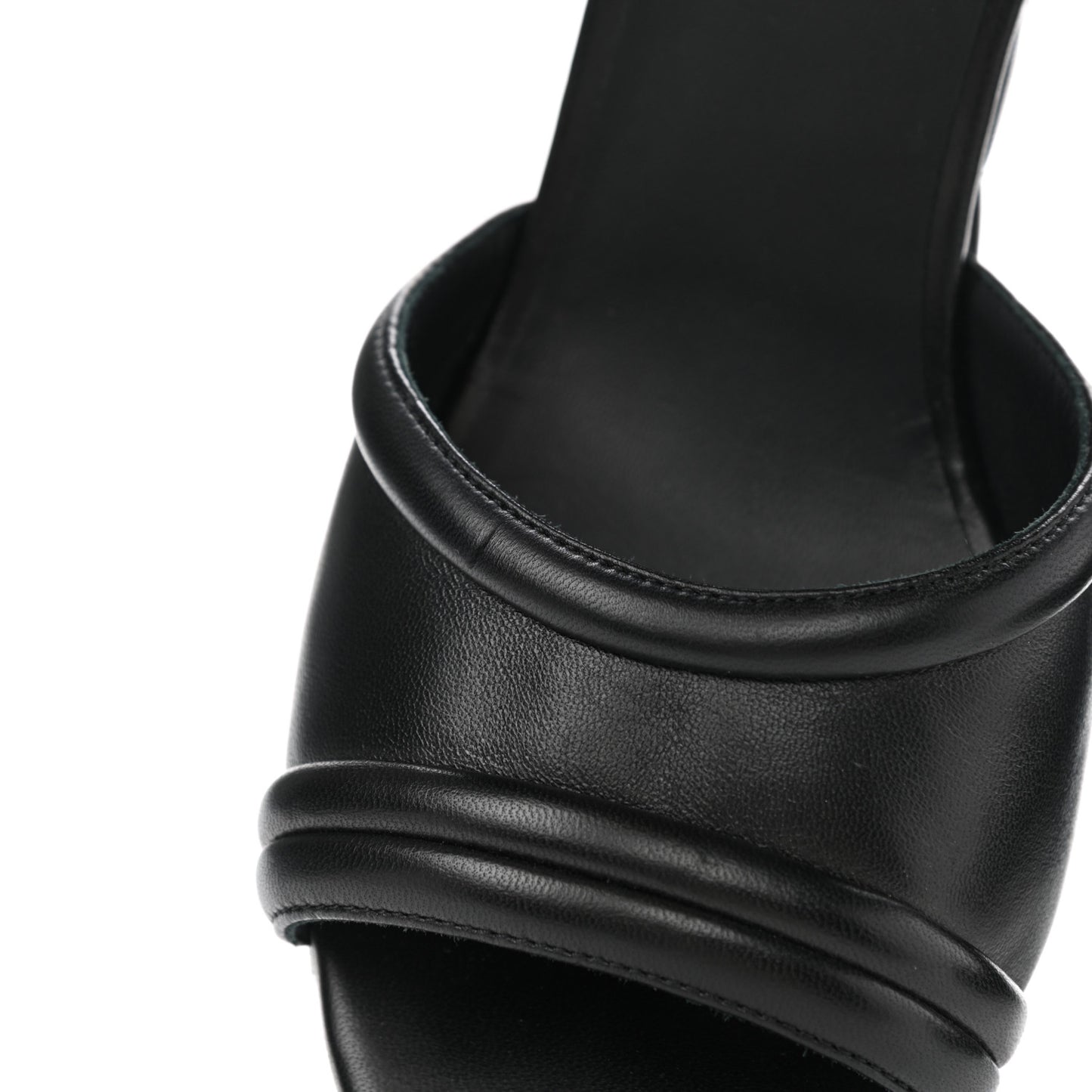 Lambskin Pearl Quilted Peep Toe Wedge Sandals 40 Black