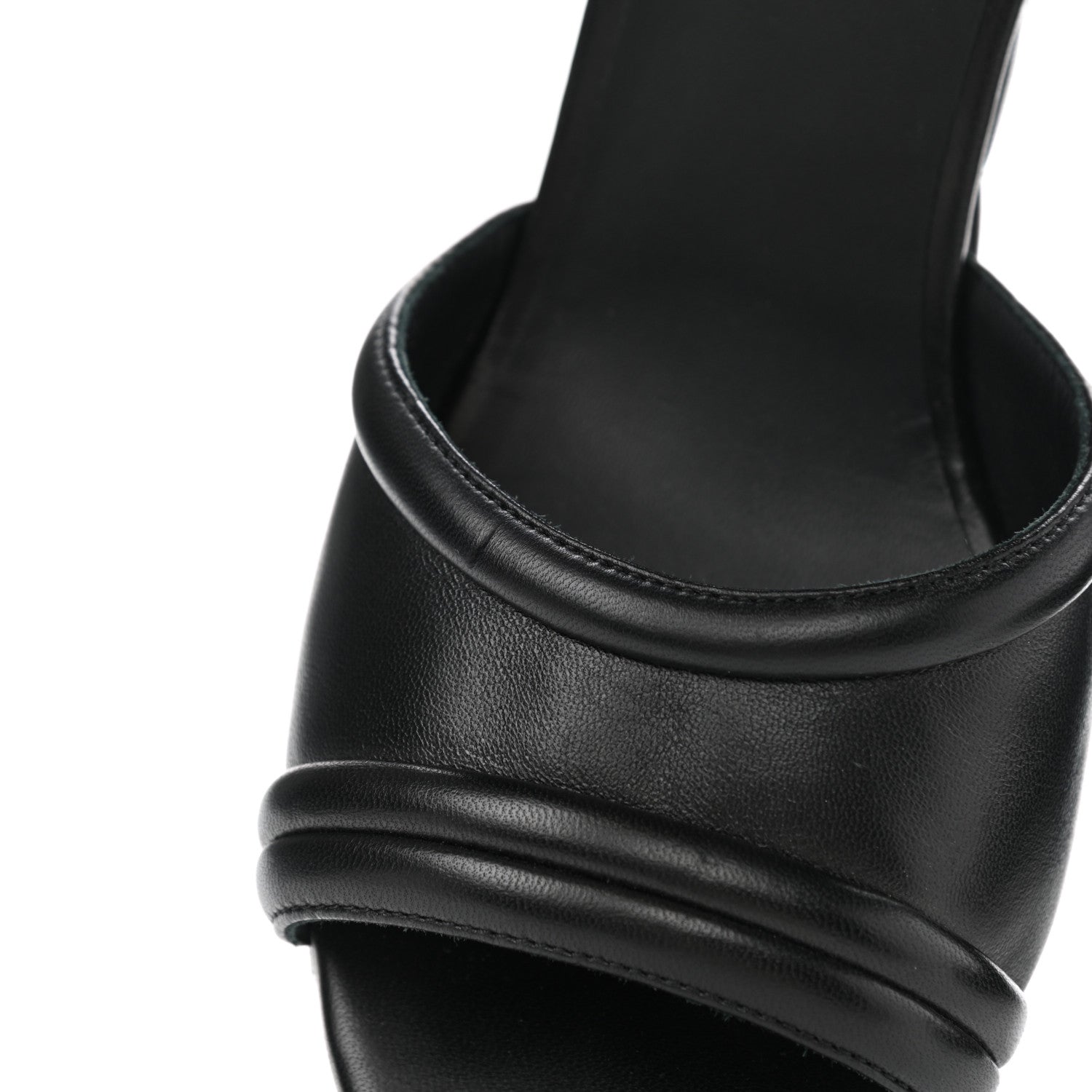 Chanel Lambskin Pearl Quilted Peep Toe Wedge Sandals 40 Black 9 of 9