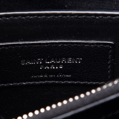 Saint Laurent Calfskin Y Quilted Monogram Small Loulou Chain Satchel Black 7 of 10