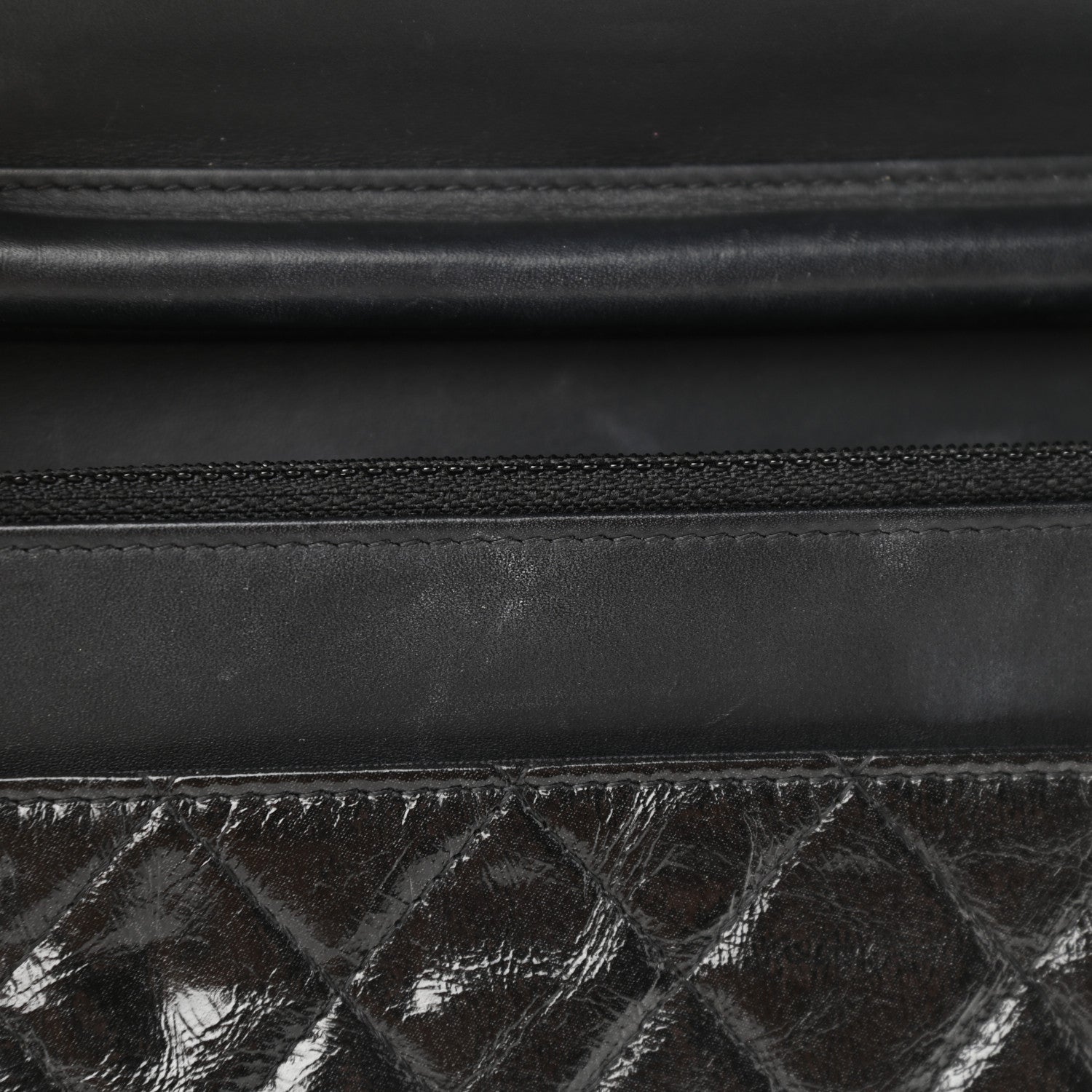 Chanel Glazed Aged Calfskin Reissue Wallet On Chain WOC Black 12 of 12