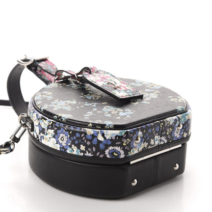 Louis Vuitton Calfskin Floral Print Petite Boite Chapeau Black 4 of 11