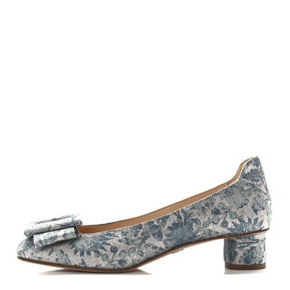 Christian Dior Brocart Lurex Dior Idylle 35mm Pumps 38 Canard 1 of 8