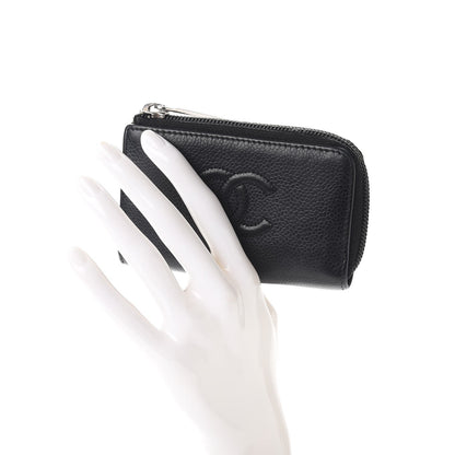 Chanel Caviar Timeless CC Coin Purse Case Black 2 of 11
