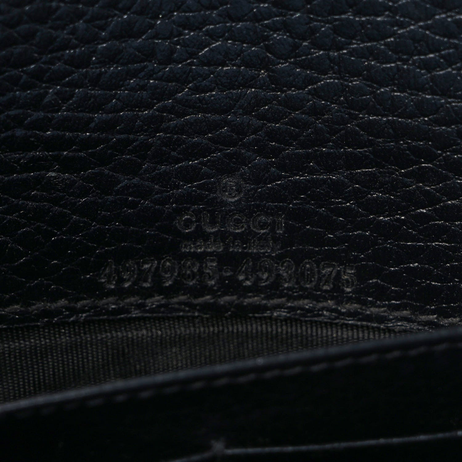 Gucci Calfskin Mini GG Marmont Chain Wallet Black 7 of 11