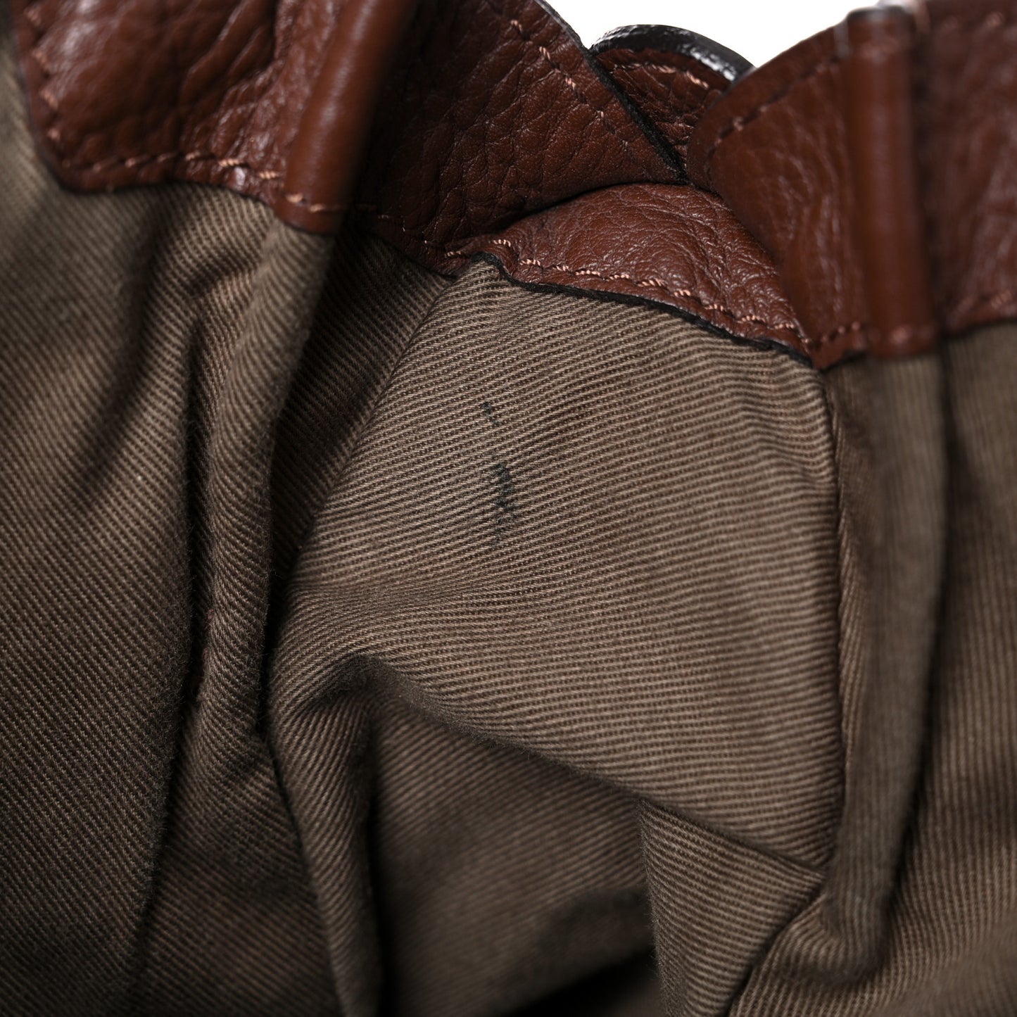 Calfskin Large Marcie Satchel Brown Seed