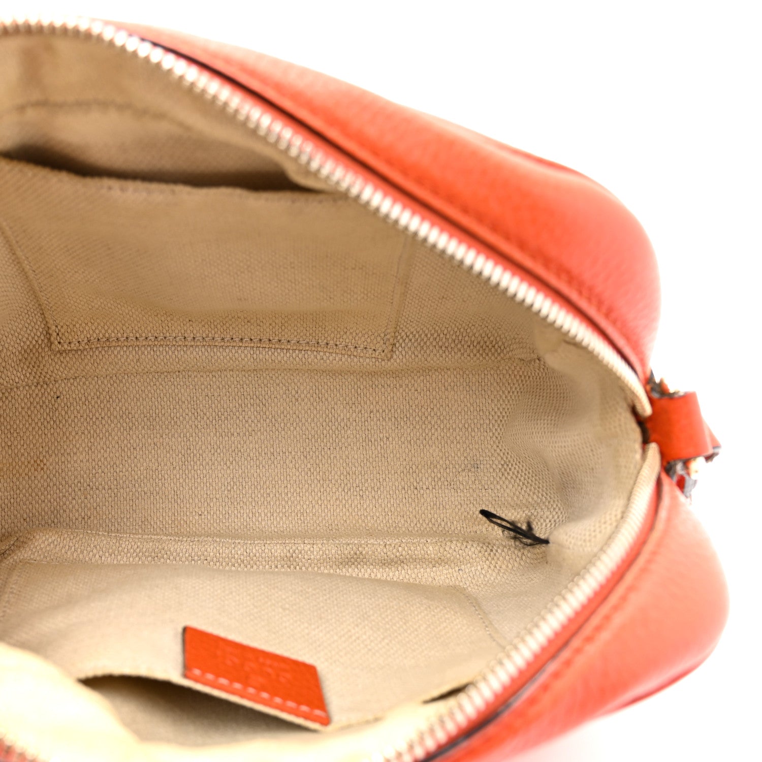 Gucci Pebbled Calfskin Small Soho Disco Bag Sun Orange 5 of 16