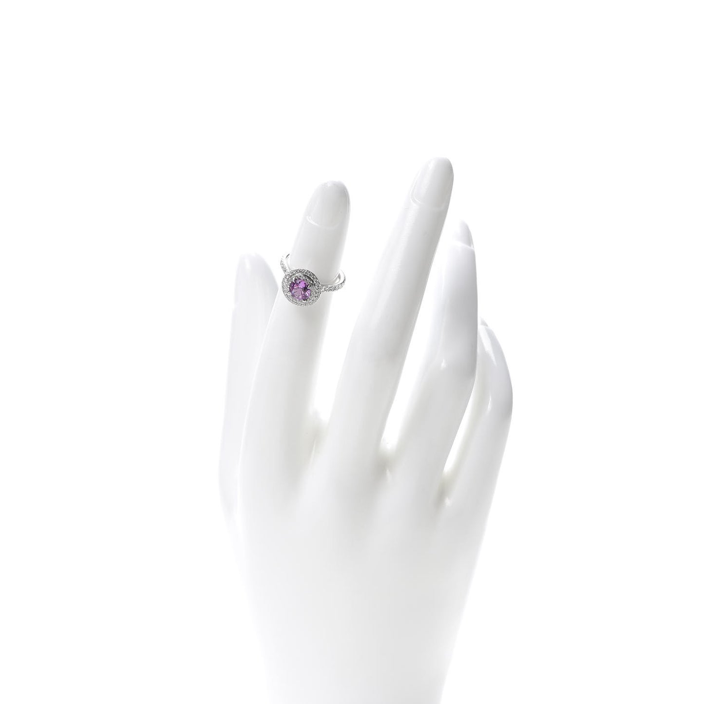 Platinum Diamond Pink Sapphire Soleste Ring 45 3.25
