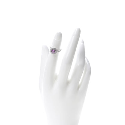 Tiffany Platinum Diamond Pink Sapphire Soleste Ring 45 3.25 2 of 6