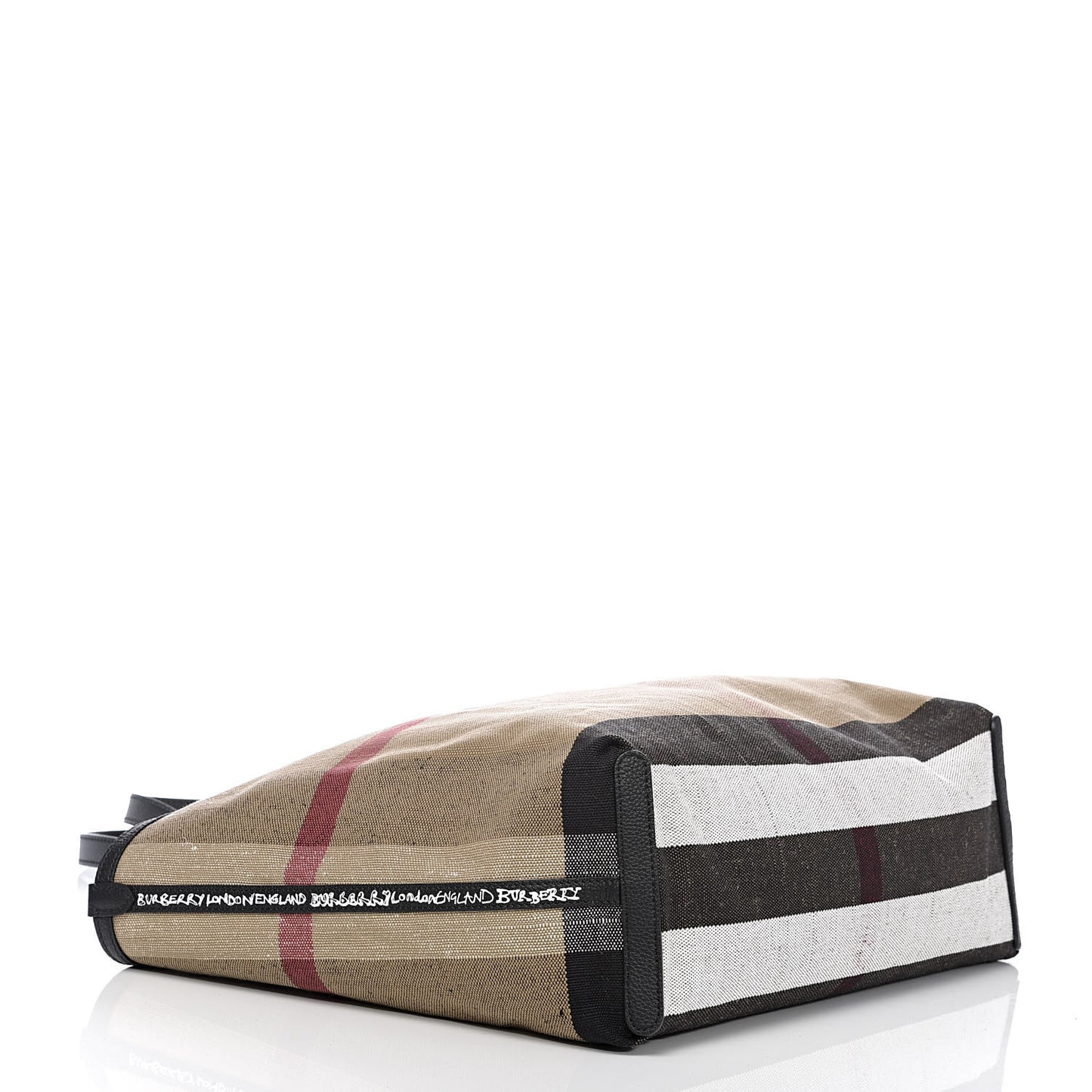 Coated Canvas Mega Check Medium Doodle Tote Black