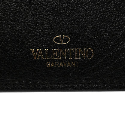 Valentino Garavani Vitello Rockstud Card Holder With Zipper Black 6 of 9