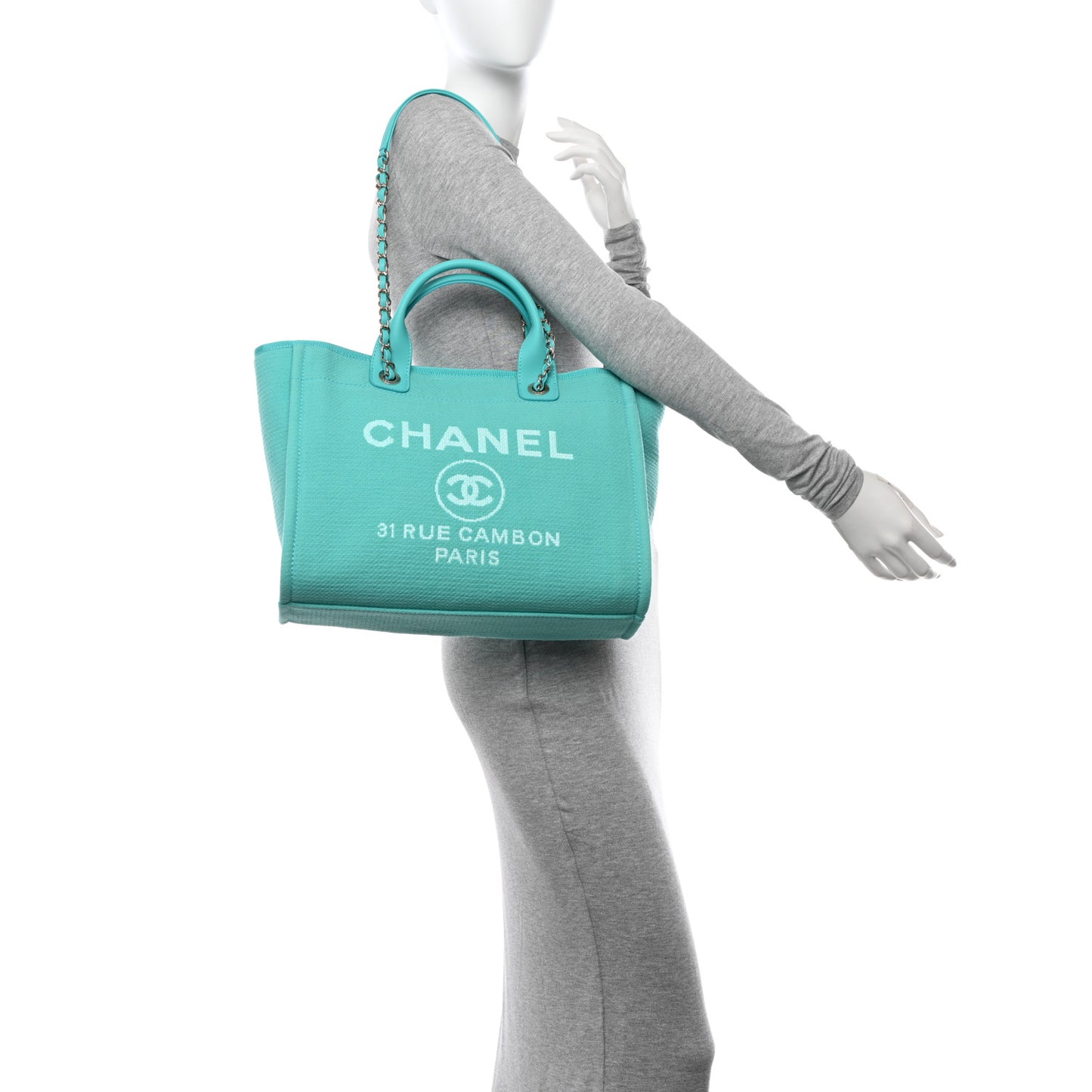 Mixed Fibers Small Deauville Tote Turquoise