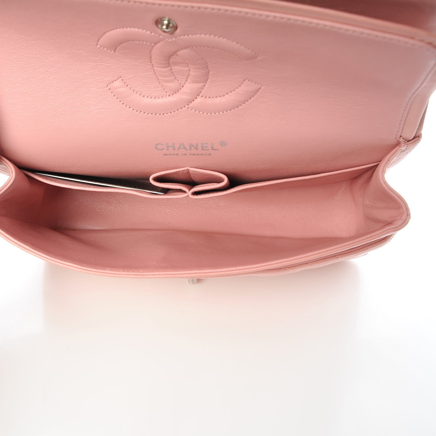 Chanel Lambskin Quilted Medium Double Flap Light Pink 7 of 14