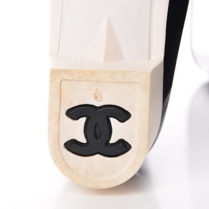 Chanel Rubber Camellia Rain Boots 38 Black 10 of 12