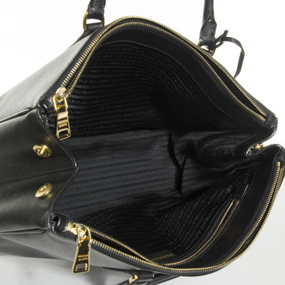 Prada Saffiano Lux Large Double Zip Tote Nero Black 6 of 10